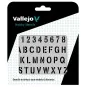 Vallejo Stencils: Stamp Font 125 x 125 mm - Vallejo ST-LET002