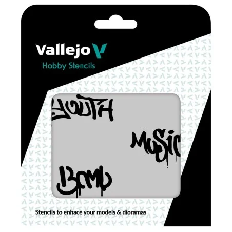 Vallejo Stencils: Street Art nº 1 125 x 125 mm - Vallejo ST-LET003