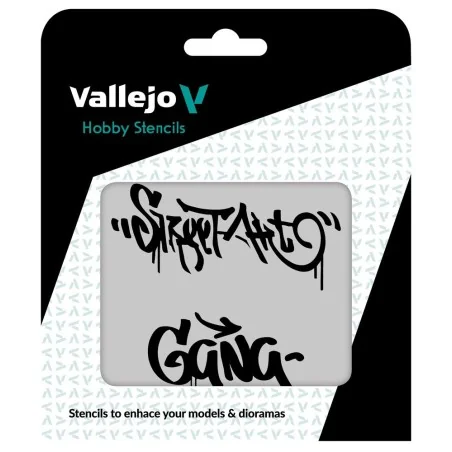 Vallejo Stencils: Street Art nº 2 125 x 125 mm - Vallejo ST-LET004