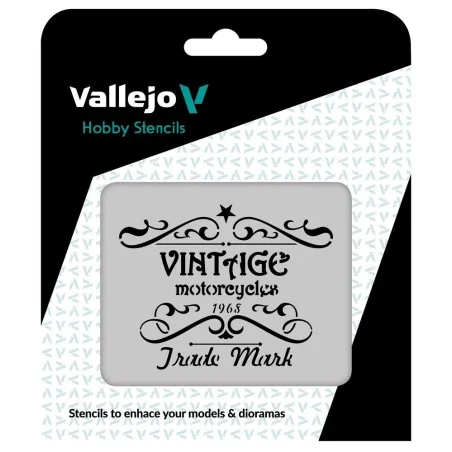 Vallejo Stencils: Vintage Motorcycles Sign 125 x 125 mm - Vallejo S...