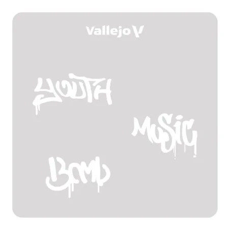Vallejo Stencils: Street Art nº 1 125 x 125 mm - Vallejo ST-LET003