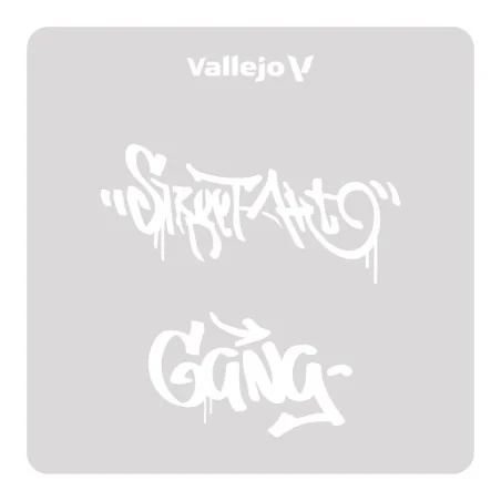 Vallejo Stencils: Street Art nº 2 125 x 125 mm - Vallejo ST-LET004