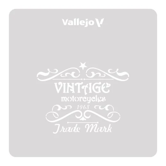 Vallejo Stencils: Vintage Motorcycles Sign 125 x 125 mm - Vallejo S... Vallejo Stencils: Vintage Motorcycles Sign 125 x 125 mm - Vallejo S...