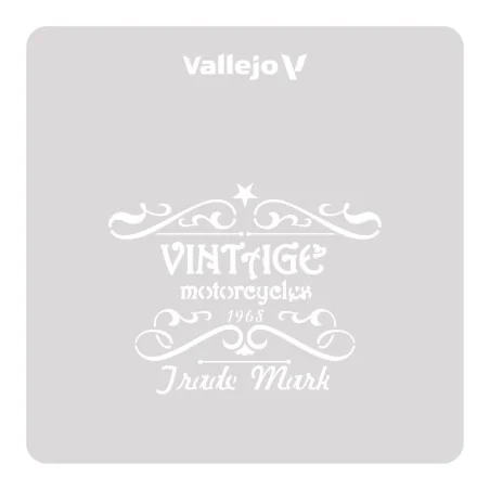 Vallejo Stencils: Vintage Motorcycles Sign 125 x 125 mm - Vallejo S...