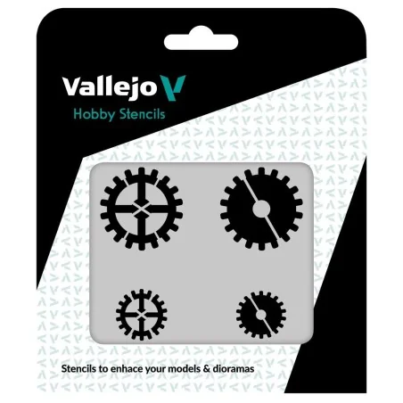 Vallejo Stencils: Gear Marks 125 x 125 mm - Vallejo ST-SF001