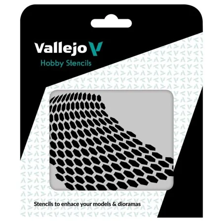 Vallejo Stencils: Distorted Honeycomb 125 x 125 mm - Vallejo ST-SF003
