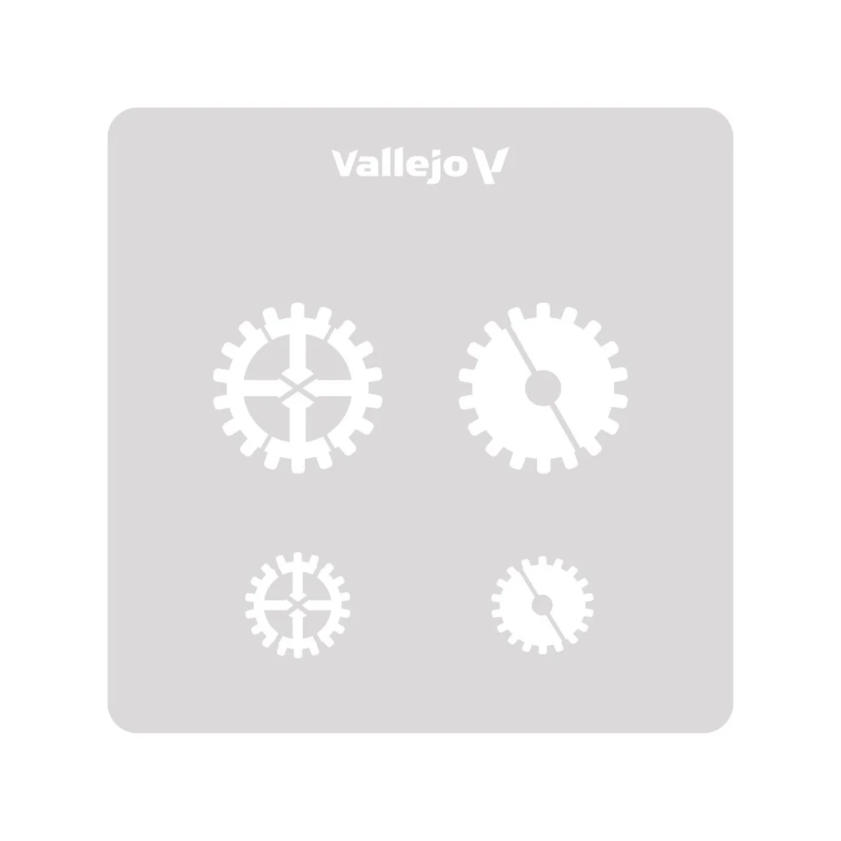 Vallejo Stencils: Gear Marks 125 x 125 mm - Vallejo ST-SF001 Vallejo Stencils: Gear Marks 125 x 125 mm - Vallejo ST-SF001