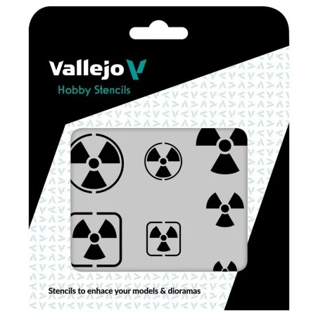 Vallejo Stencils: Radioactivity Signs 125 x 125 mm - Vallejo ST-SF005