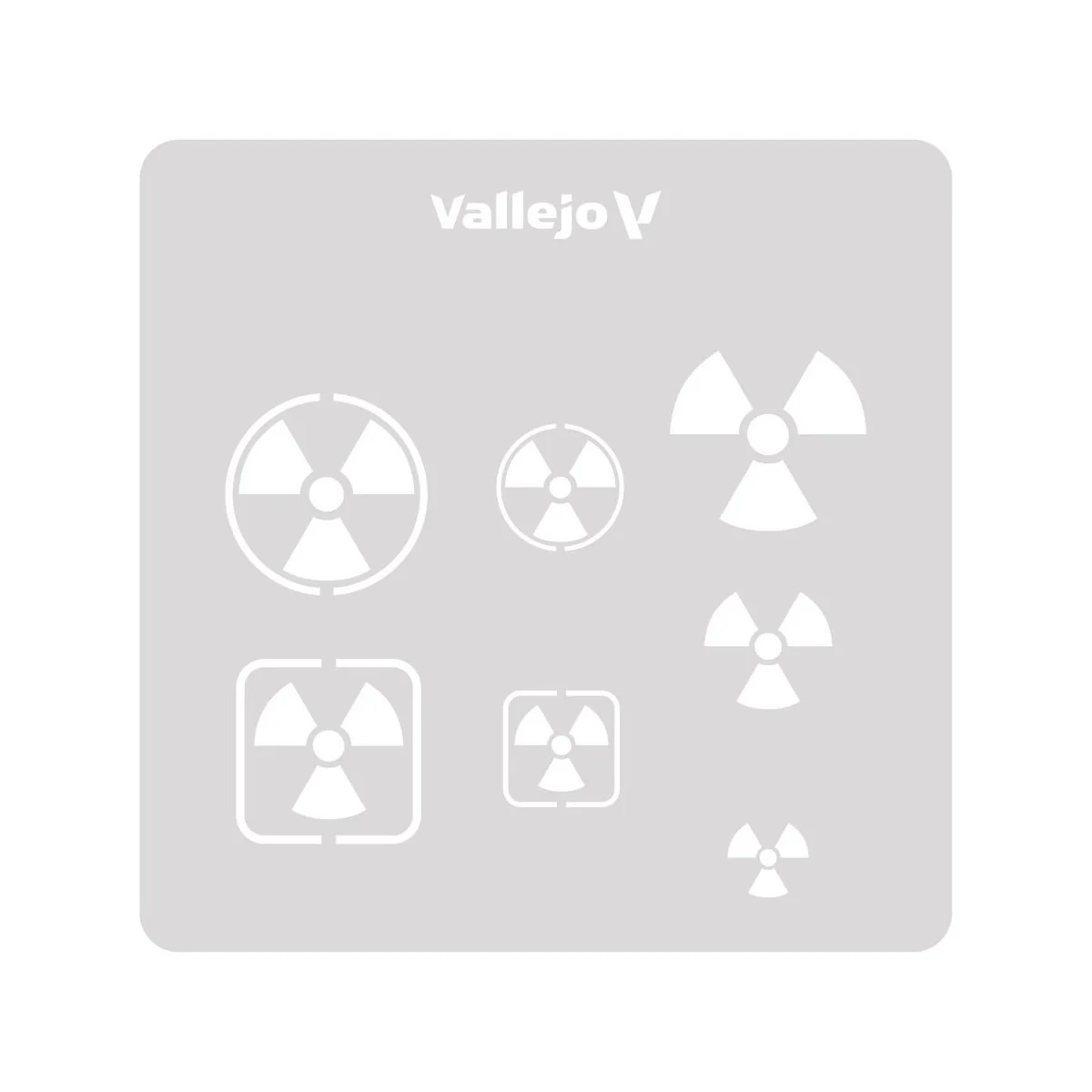 Vallejo Stencils: Radioactivity Signs 125 x 125 mm - Vallejo ST-SF005 Vallejo Stencils: Radioactivity Signs 125 x 125 mm - Vallejo ST-SF005