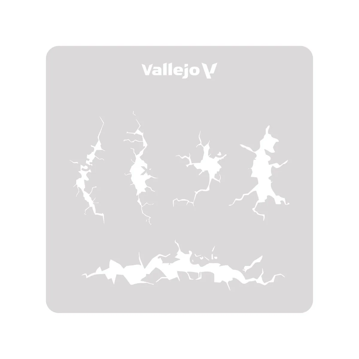 Vallejo Stencils: Cracked Wall 125 x 125 mm - Vallejo ST-TX001