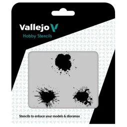 Vallejo Stencils: Paint Stains 125 x 125 mm - Vallejo ST-TX005