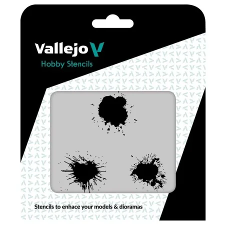 Vallejo Stencils: Paint Stains 125 x 125 mm - Vallejo ST-TX005
