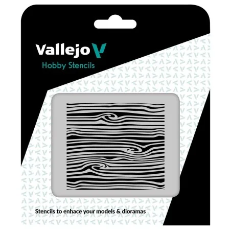Vallejo Stencils: Wood Texture nº 2 125 x 125 mm - Vallejo ST-TX007