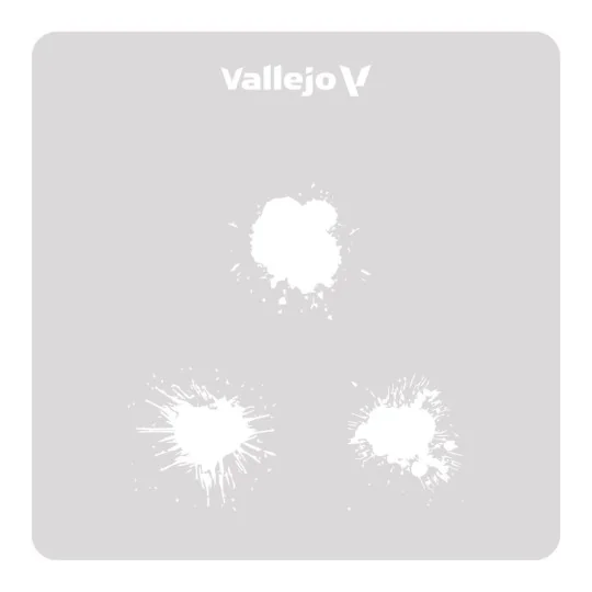 Vallejo Stencils: Paint Stains 125 x 125 mm - Vallejo ST-TX005 Vallejo Stencils: Paint Stains 125 x 125 mm - Vallejo ST-TX005