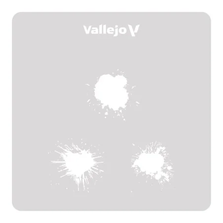 Vallejo Stencils: Paint Stains 125 x 125 mm - Vallejo ST-TX005