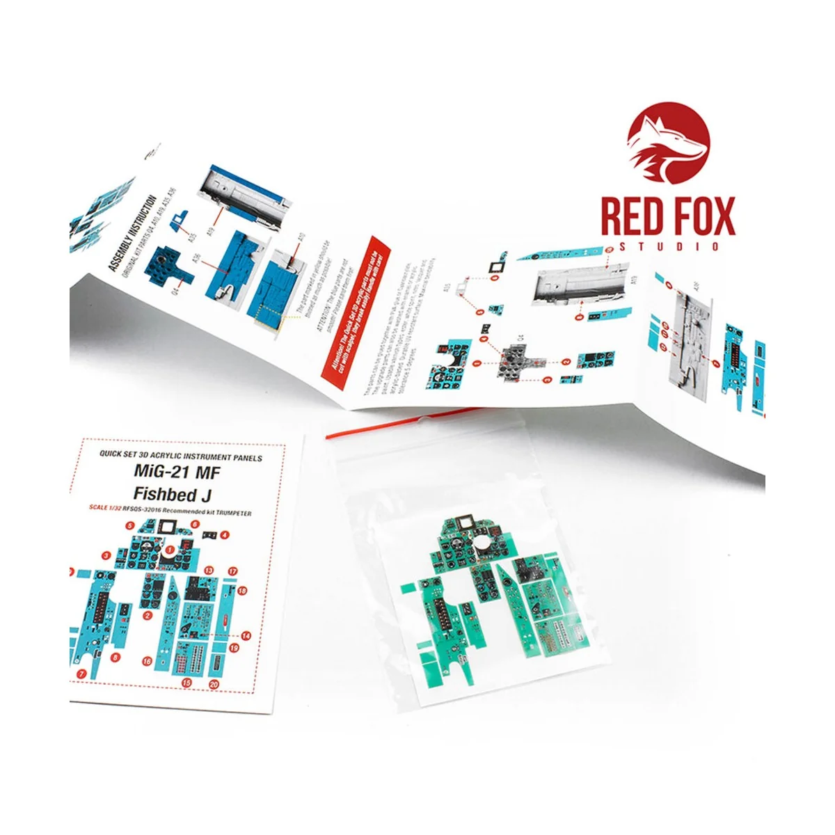 1/32 MiG-21MF Fishbed-J (for Trumpeter kit), 1/32 - Red Fox Studio ...