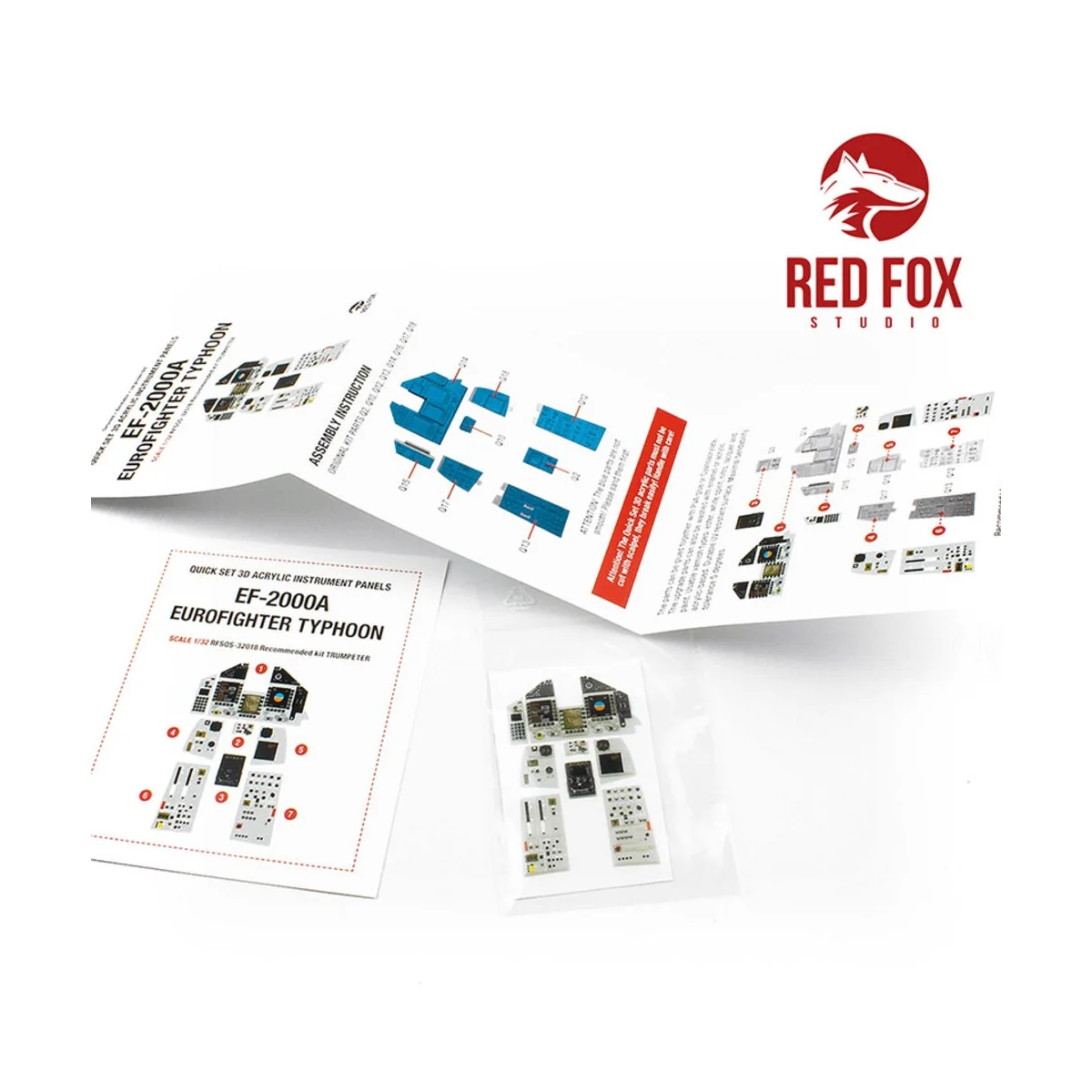 1/32 EF-2000A Eurofighter Typhoon (for Trumpeter kit), 1/32 - Red F...