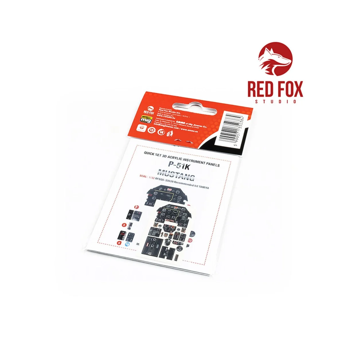 1/32 P-51K Mustang (for Tamiya kit), 1/32 - Red Fox Studio RFSQS-32039