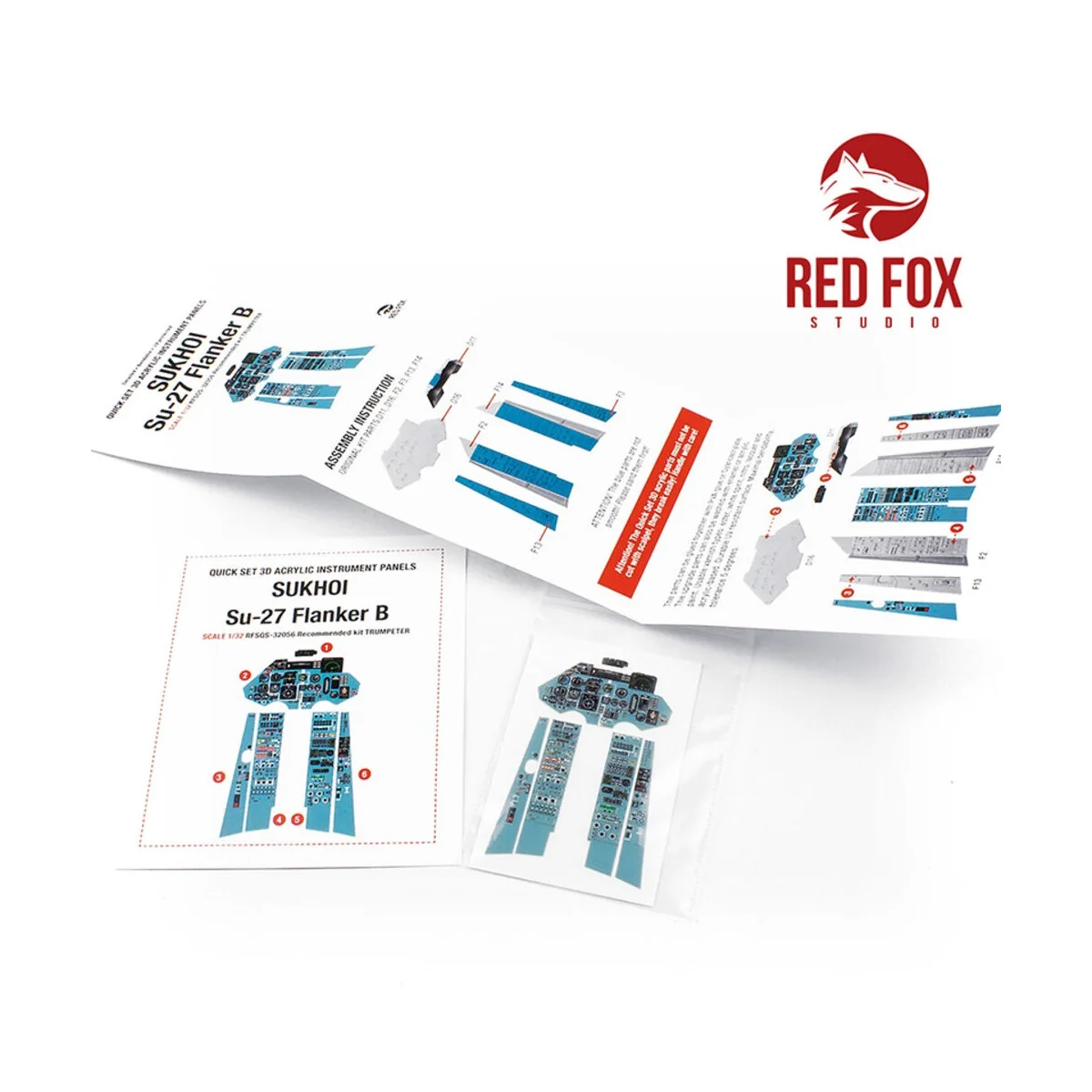 1/32 Sukhoi Su-27 Flanker B (for Trumpeter kit), 1/32 - Red Fox Stu...