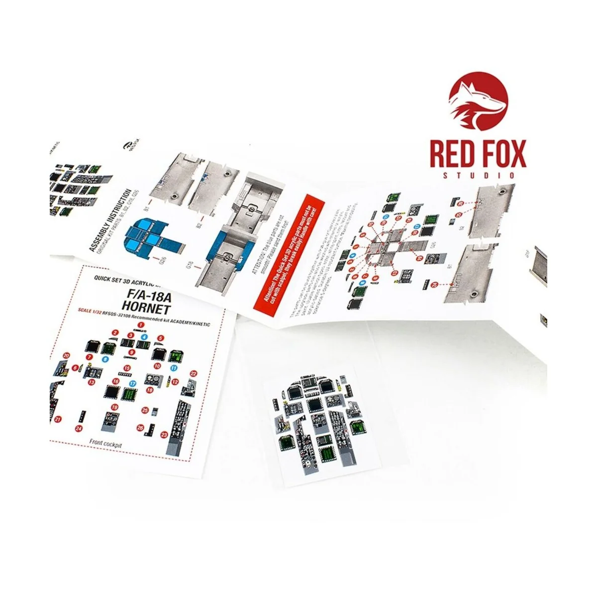 1/32 F/A-18A Hornet (for Academy/Kinetic kit), 1/32 - Red Fox Studi...