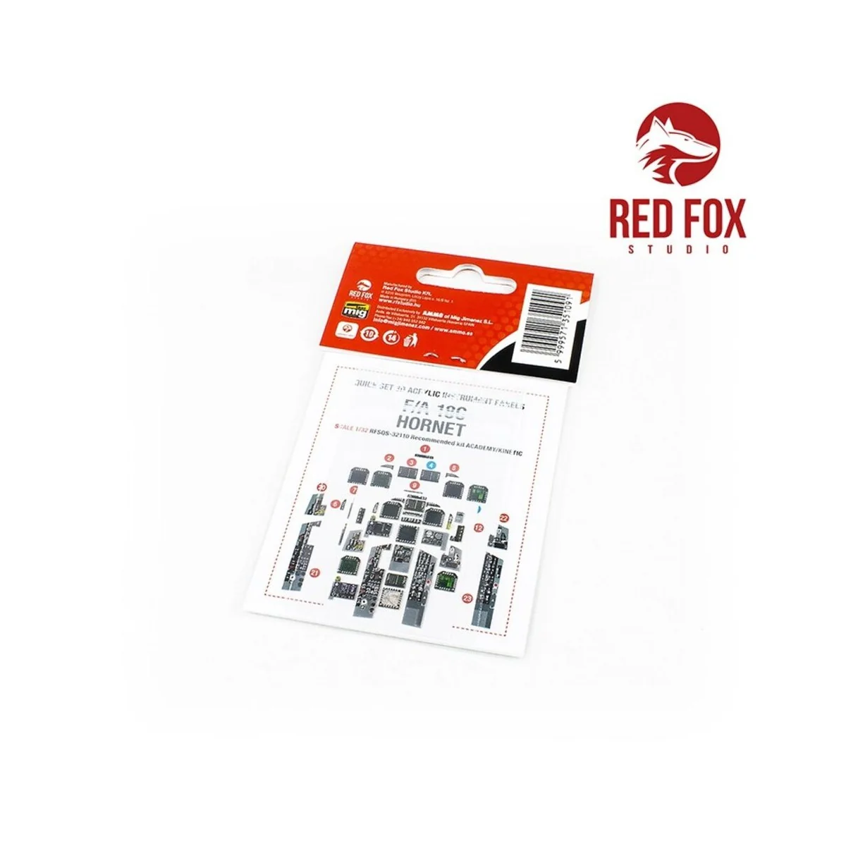 1/32 F/A-18C Hornet (for Academy/Kinetic kit), 1/32 - Red Fox Studi...