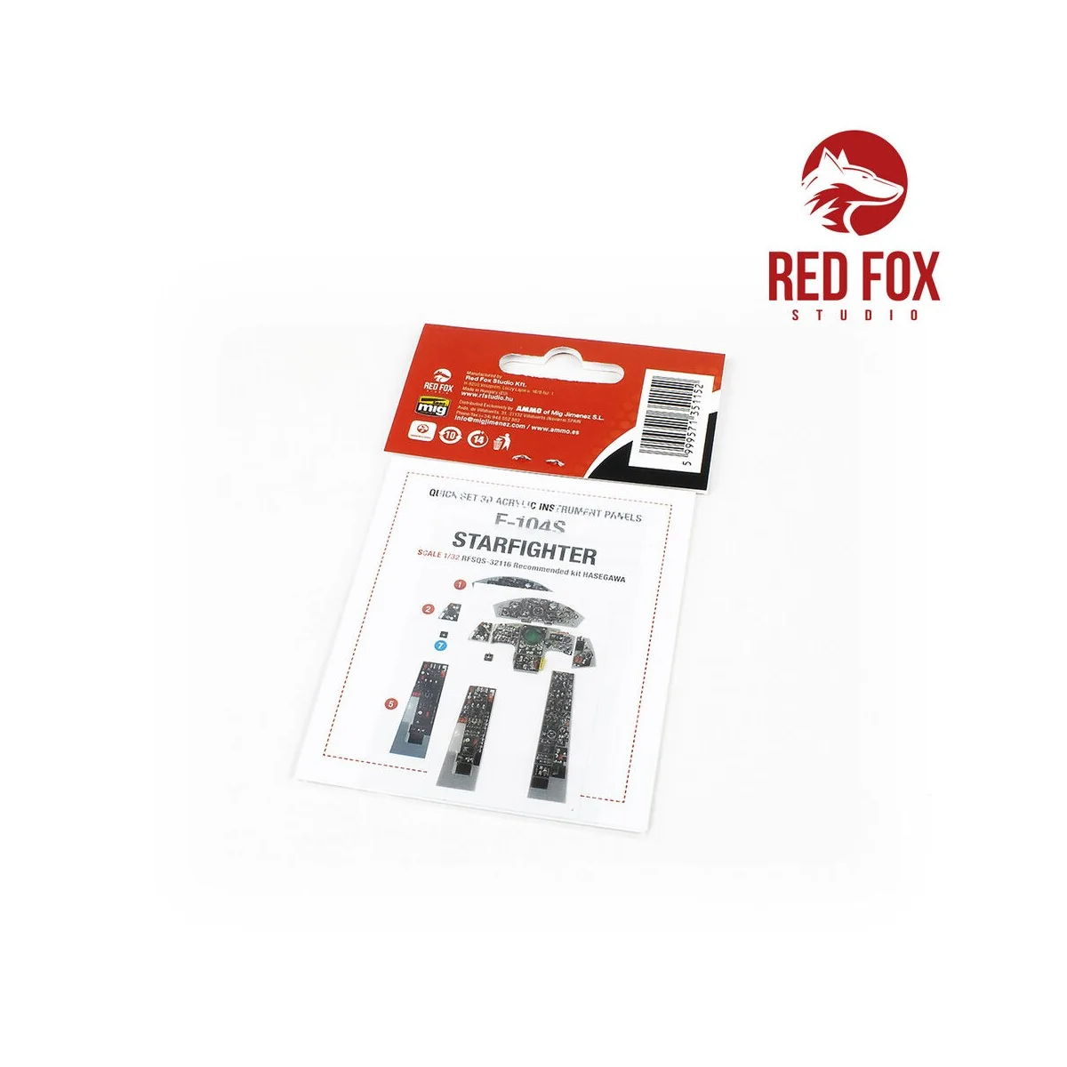 1/32 F-104S Starfighter (for Hasegawa kit), 1/32 - Red Fox Studio R...
