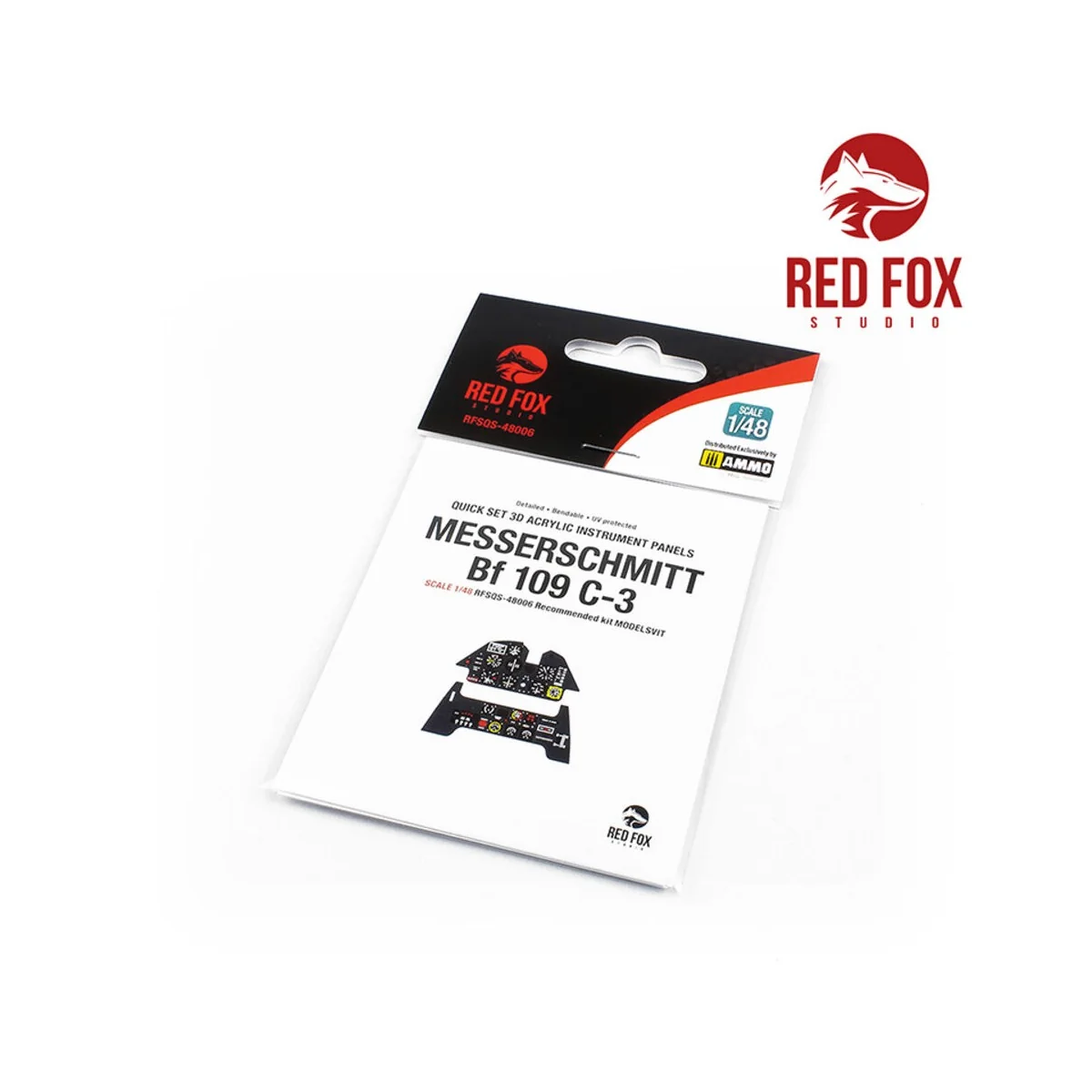 1/48 Messerschmitt Bf 109C-3 (for Modelsvit kit), 1/48 - Red Fox St...