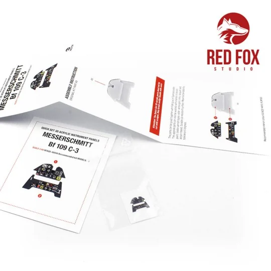 1/48 Messerschmitt Bf 109C-3 (for Modelsvit kit), 1/48 - Red Fox St...