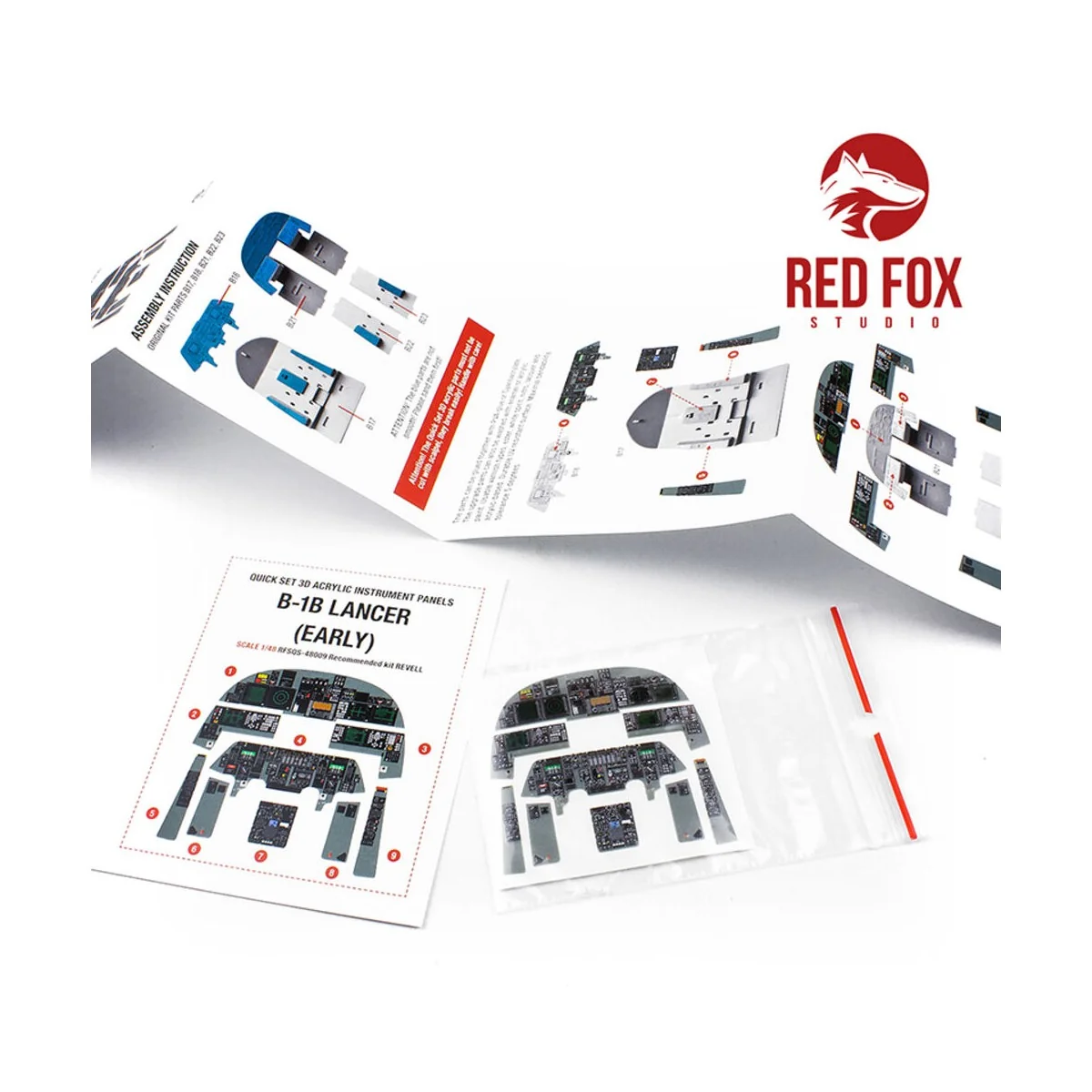 1/48 Rockwell B-1B Lancer (Early) (for Revell kit), 1/48 - Red Fox ...