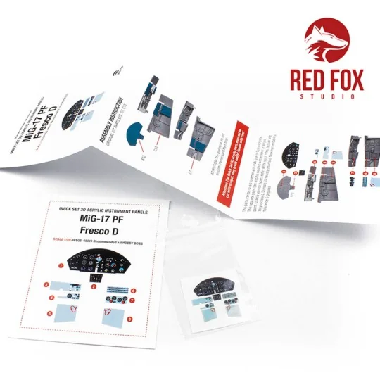 1/48 MiG-17 PF Fresco D (for Hobby Boss kit), 1/48 - Red Fox Studio...
