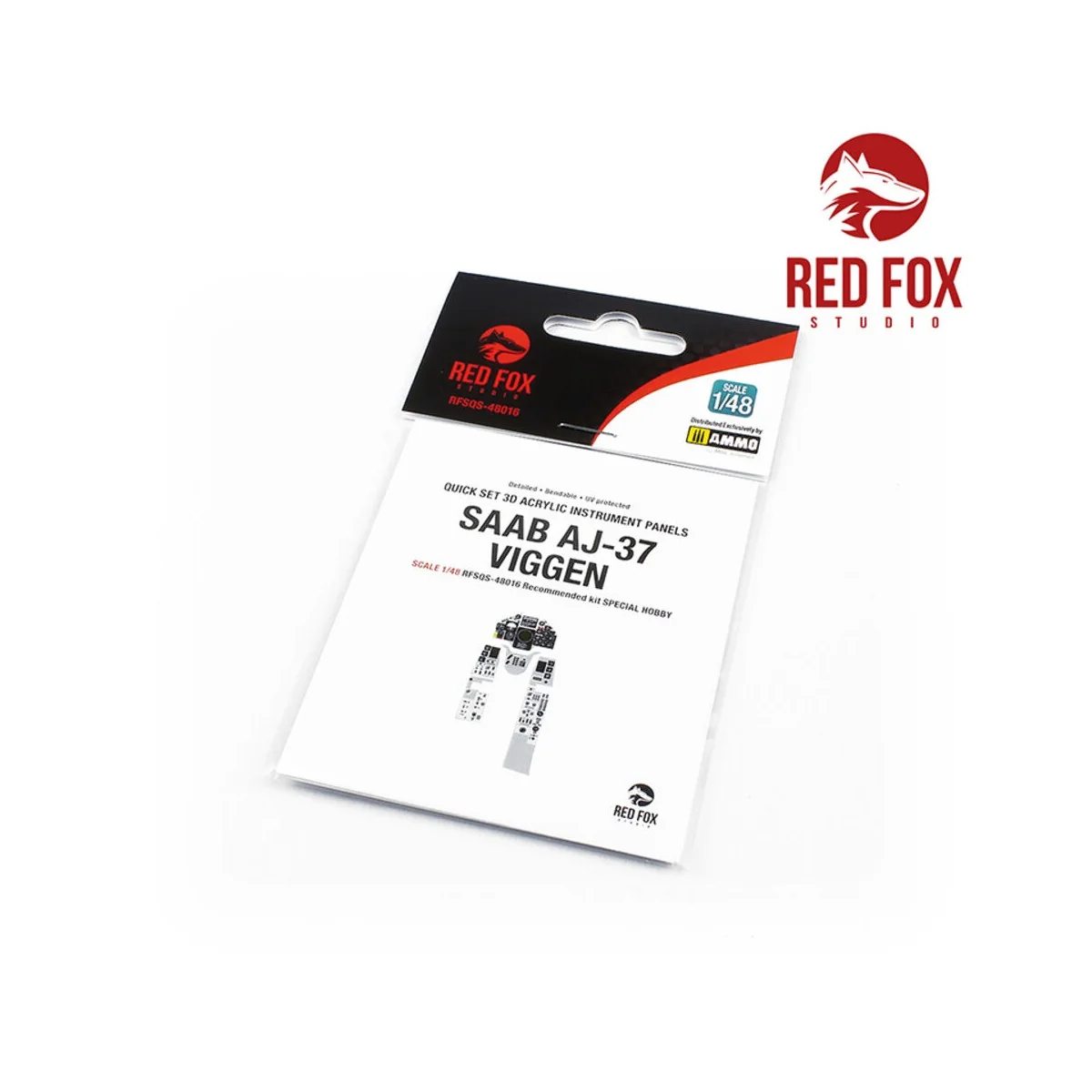 1/48 Saab AJ-37 Viggen (for Special Hobby kit), 1/48 - Red Fox Stud...