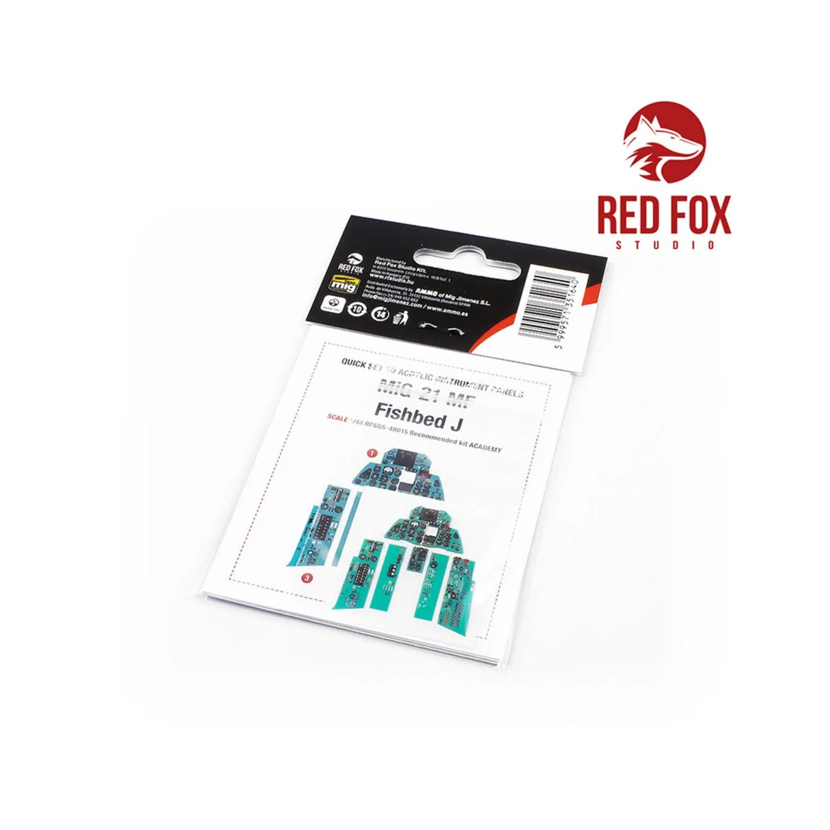 1/48 MiG-21MF Fishbed J (for Academy kit), 1/48 - Red Fox Studio RF...