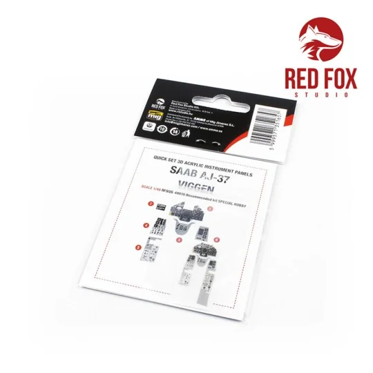 1/48 Saab AJ-37 Viggen (for Special Hobby kit), 1/48 - Red Fox Stud...