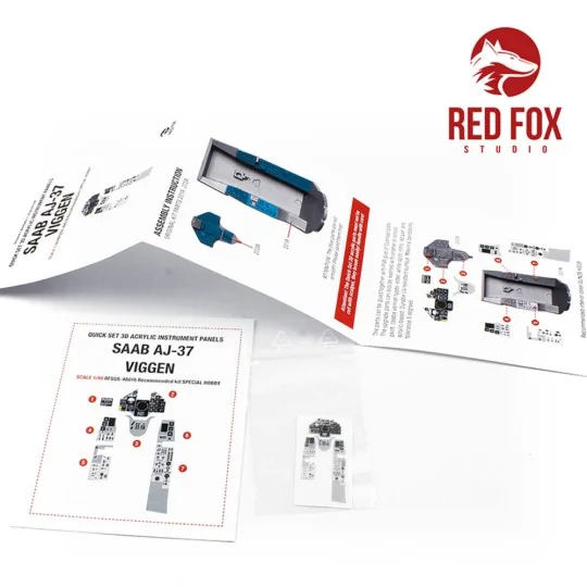 1/48 Saab AJ-37 Viggen (for Special Hobby kit), 1/48 - Red Fox Stud...