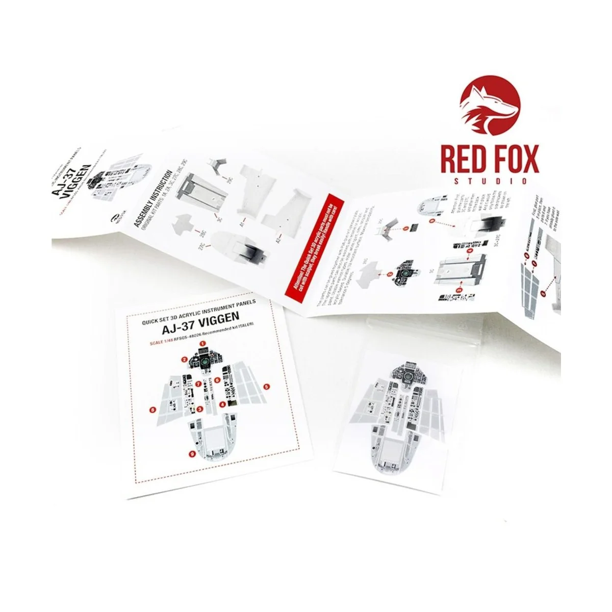 Saab AJ-37 Viggen (for Italeri kit), 1/48 - Red Fox Studio RFSQS-48026