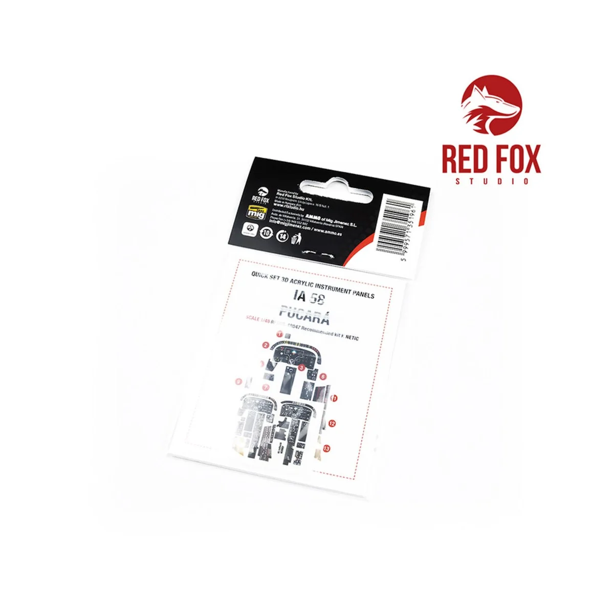 1/48 IA 58 Pucará (for Kinetic kit), 1/48 - Red Fox Studio RFSQS-48047