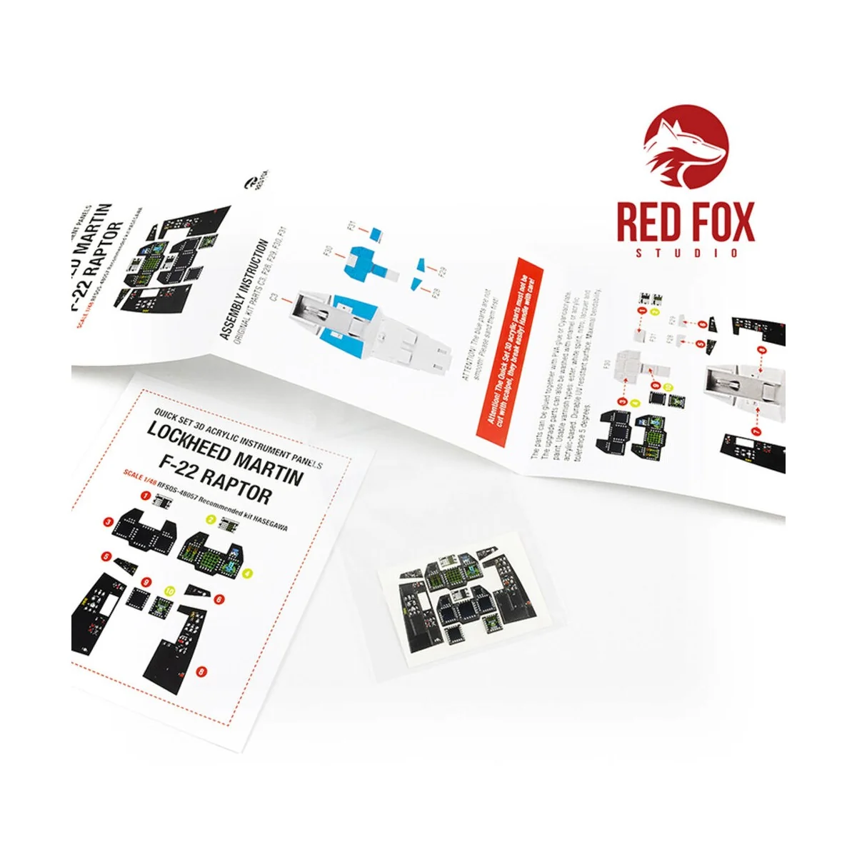 1/48 F-22 Raptor (for Hasegawa kit), 1/48 - Red Fox Studio RFSQS-48057