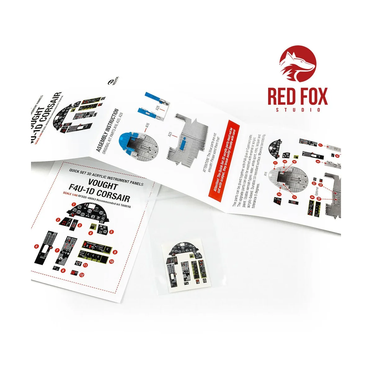 1/48 Vought F4U-1D Corsair (for Tamiya kit), 1/48 - Red Fox Studio ...