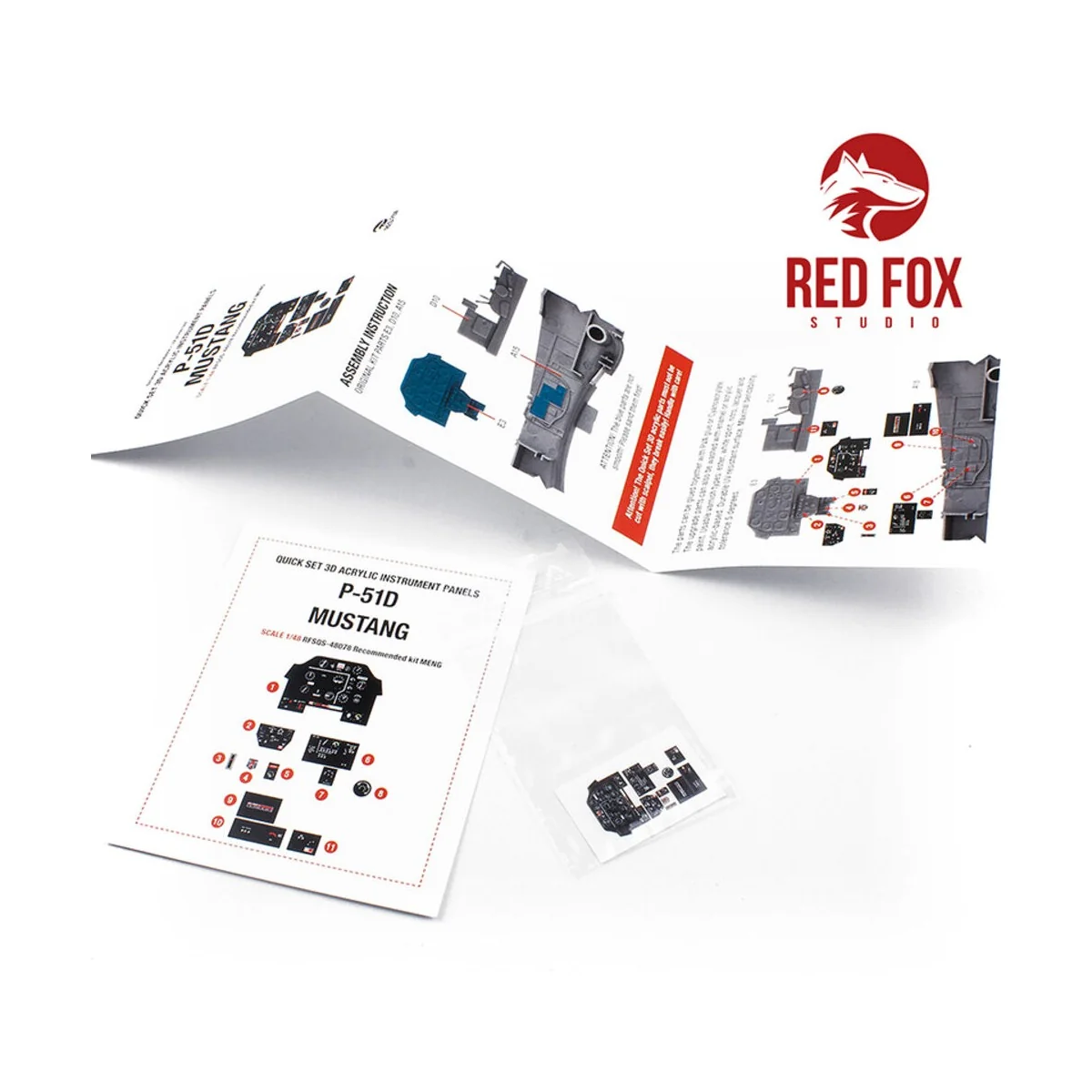 1/48 P-51D-5 Mustang (for Meng Model kit), 1/48 - Red Fox Studio RF...