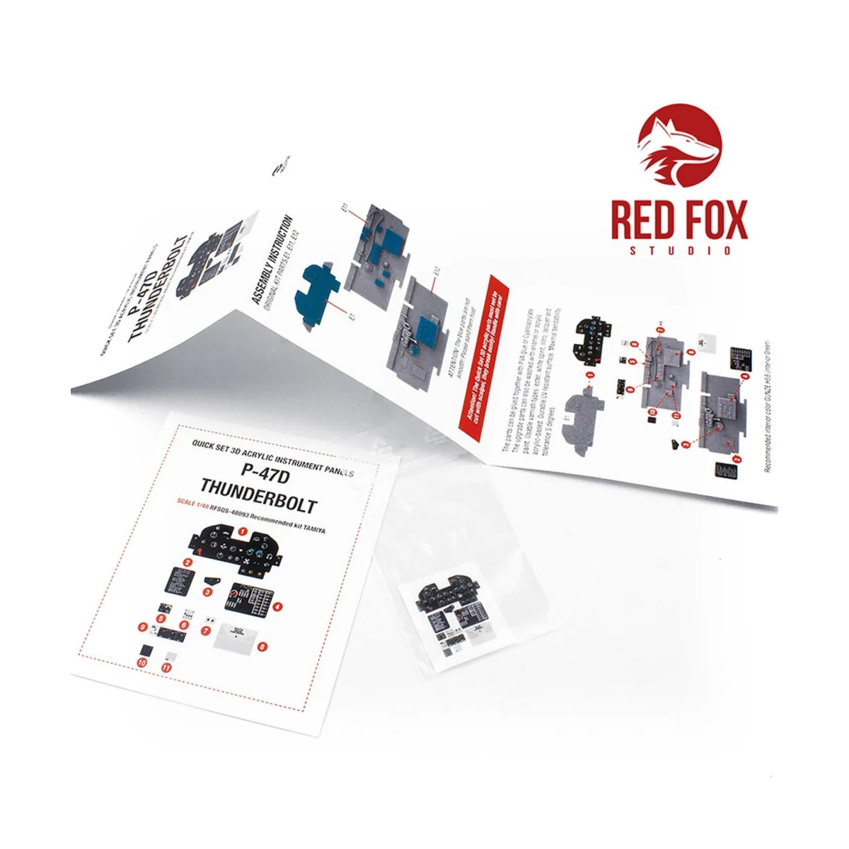 1/48 P-47D Thunderbolt (for Tamiya kit), 1/48 - Red Fox Studio RFSQ...