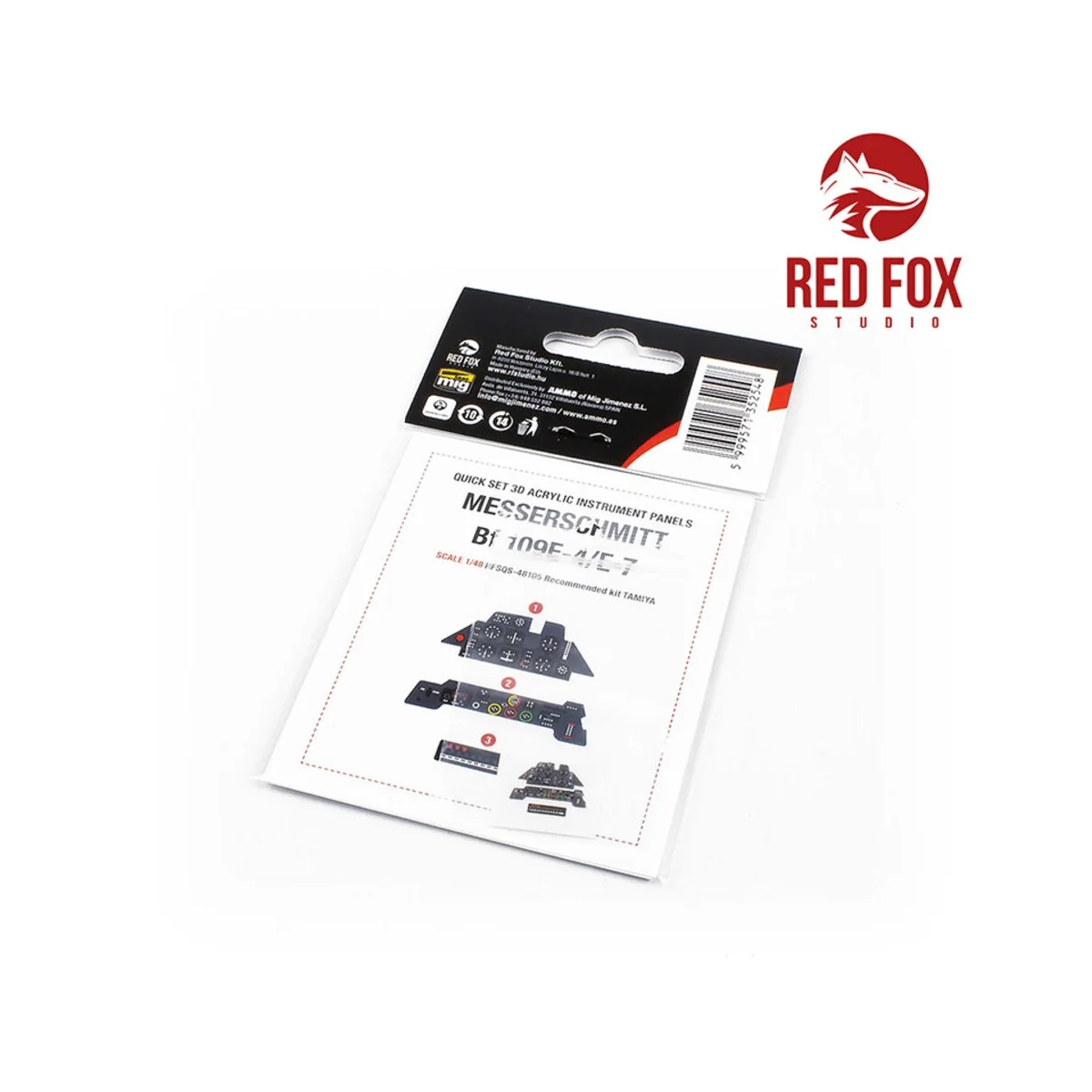 1/48 Messerschmitt Bf 109E-4/7 (for Tamiya kit), 1/48 - Red Fox Stu...