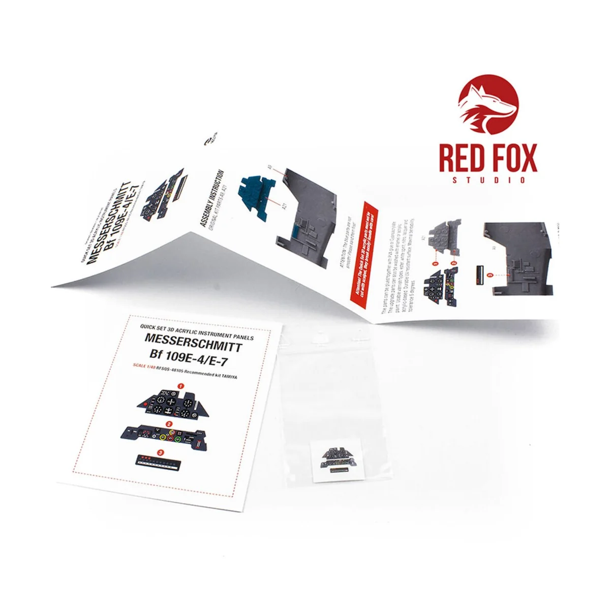 1/48 Messerschmitt Bf 109E-4/7 (for Tamiya kit), 1/48 - Red Fox Stu...