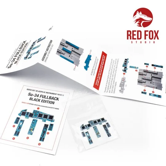 1/48 Su-34 Fullback Black Edition (for Kitty Hawk kit), 1/48 - Red ...