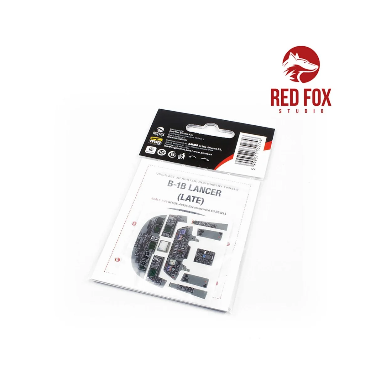 1/48 Rockwell B-1B Lancer (Late) (for Revell kit), 1/48 - Red Fox S...