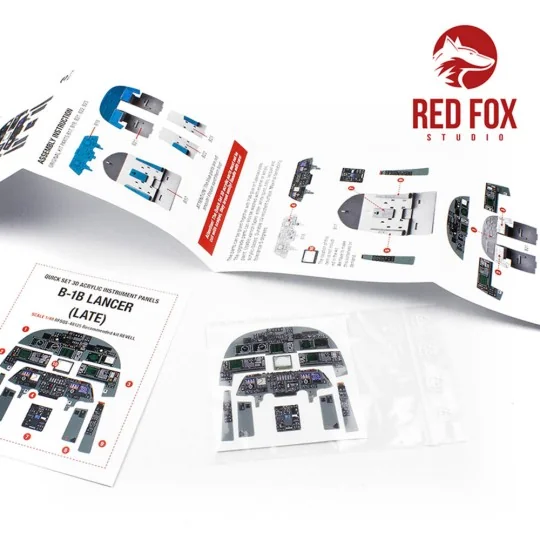 1/48 Rockwell B-1B Lancer (Late) (for Revell kit), 1/48 - Red Fox S...