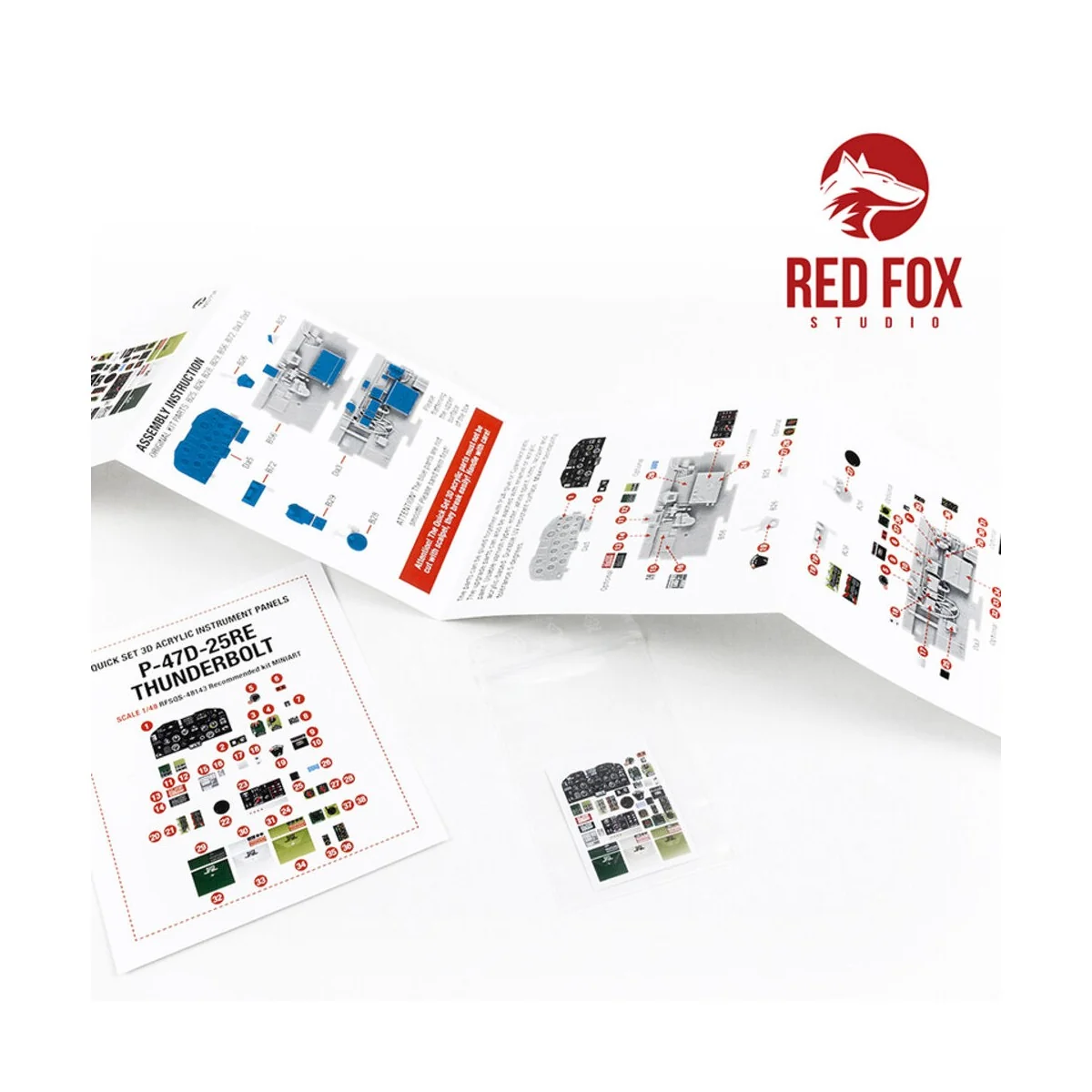 1/48 P-47D 25RE Thunderbolt (for Miniart kit), 1/48 - Red Fox Studi...