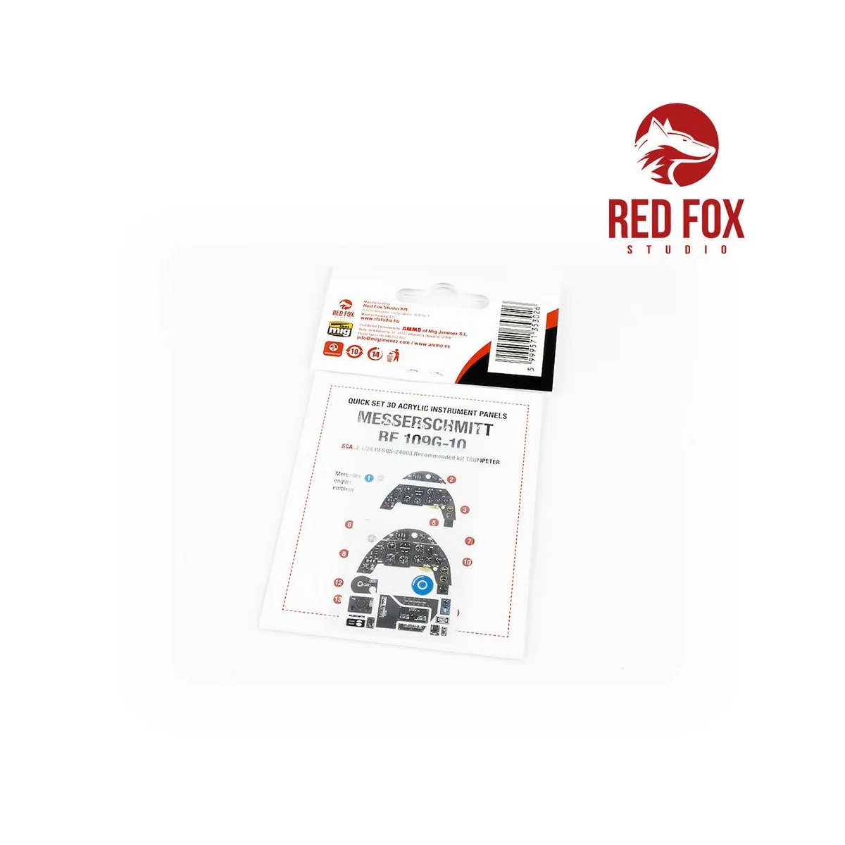 1/24 Bf 109G-10 (for Trumpeter kit), 1/24 - Red Fox Studio RFSQS-24003