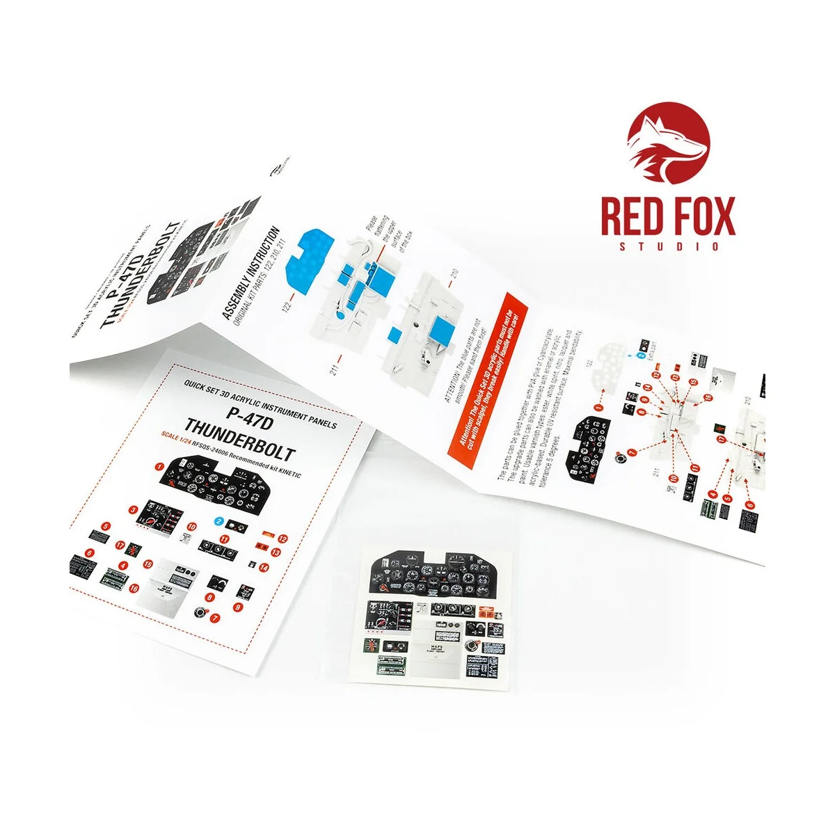 1/24 P-47D Thunderbolt (for Kinetic kit), 1/24 - Red Fox Studio RFS...