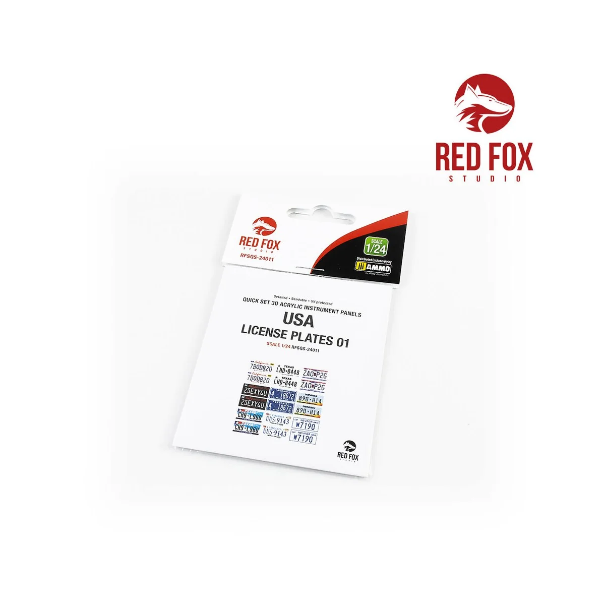 1/24 USA License plates vol.01, 1/24 - Red Fox Studio RFSQS-24011