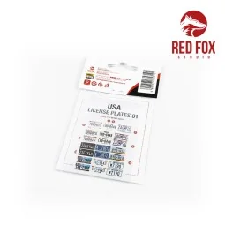 1/24 USA License plates vol.01, 1/24 - Red Fox Studio RFSQS-24011 2